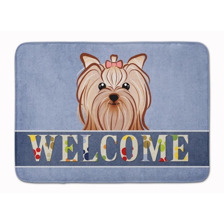 Carolines Treasures Yorkie Yorkishire Terrier Welcome Machine Washable Memory Foam Mat BB1390RUG